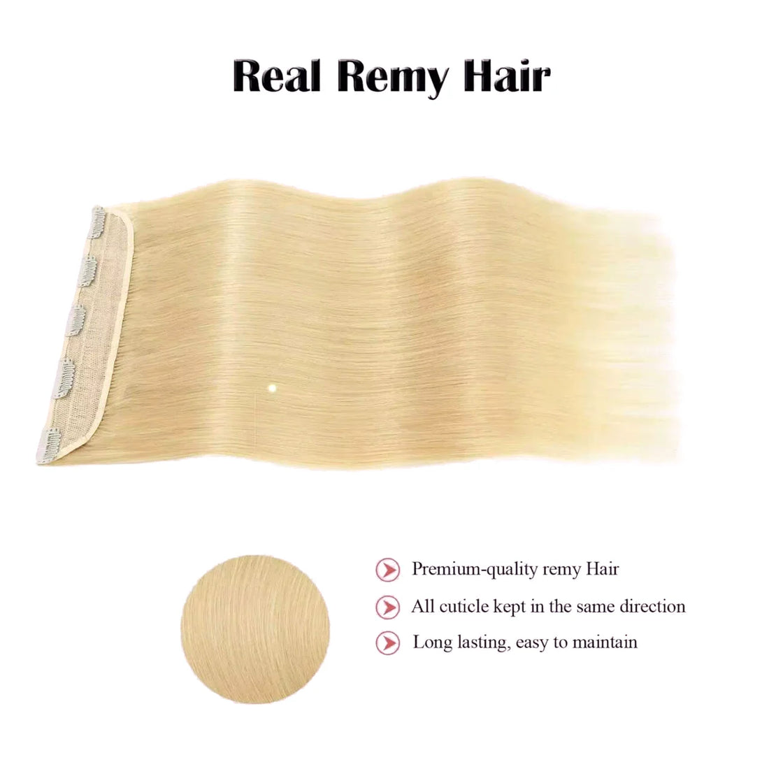 Silky Blonde Clip Extensions