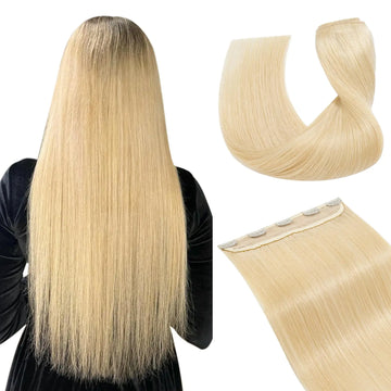 Silky Blonde Clip Extensions
